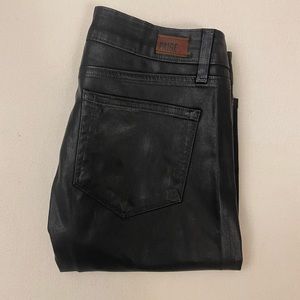 PAIGE leather coated jean size 28